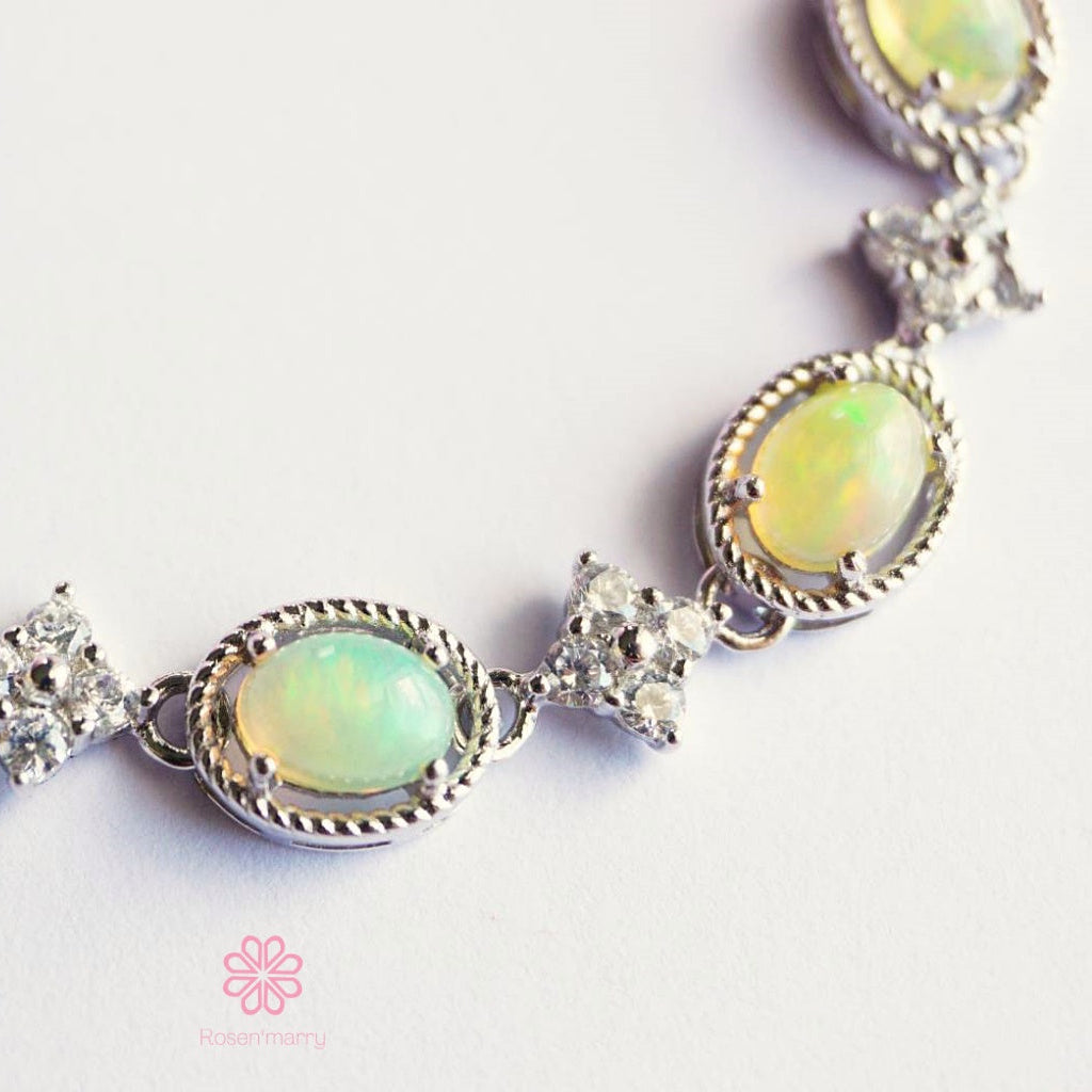 Natural Opal Bracelet Sterling Silver925