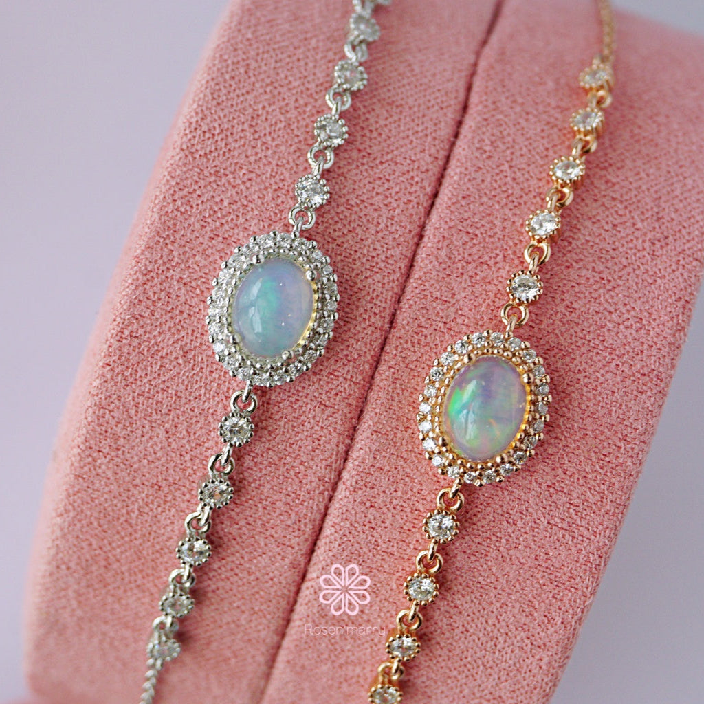 Natural Opal Bracelet Sterling Silver925
