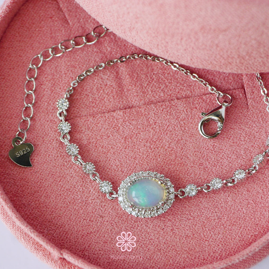 Natural Opal Bracelet Sterling Silver925