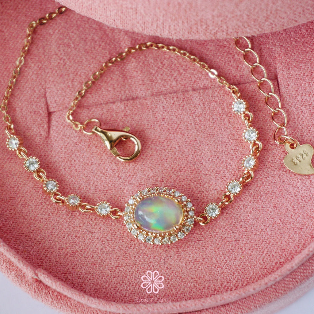 Natural Opal Bracelet Sterling Silver925