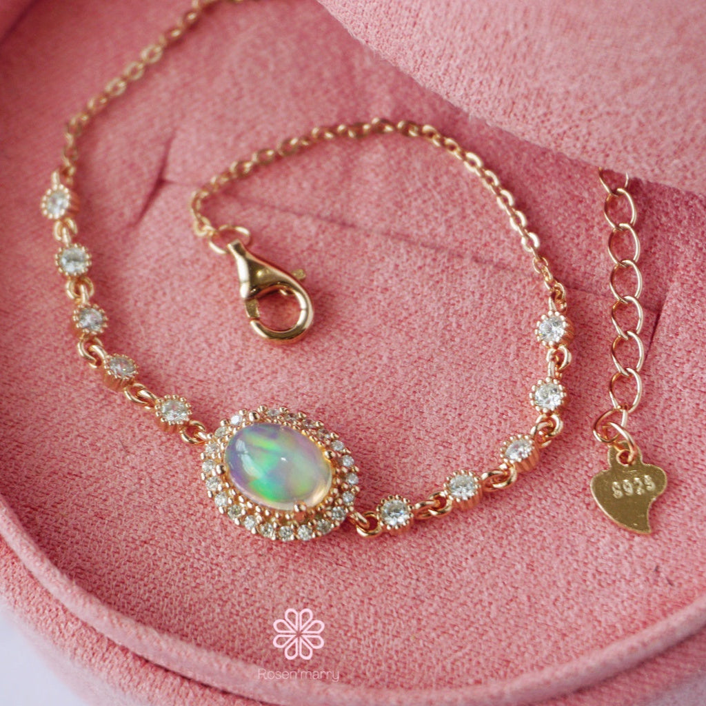 Natural Opal Bracelet Sterling Silver925