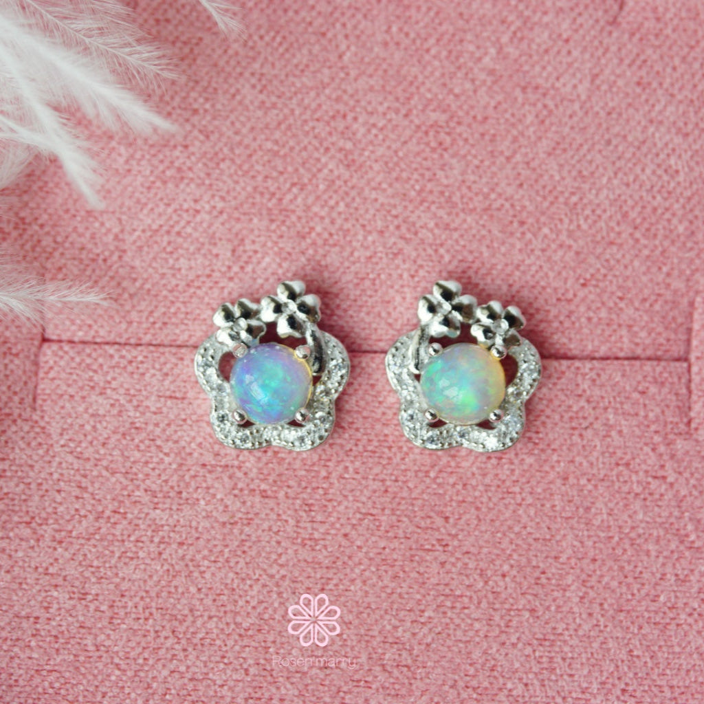 Natural Opal Earrings Sterling Silver925.