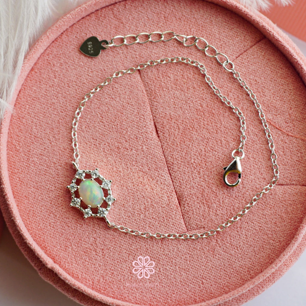 Natural Opal Bracelet Sterling Silver925.