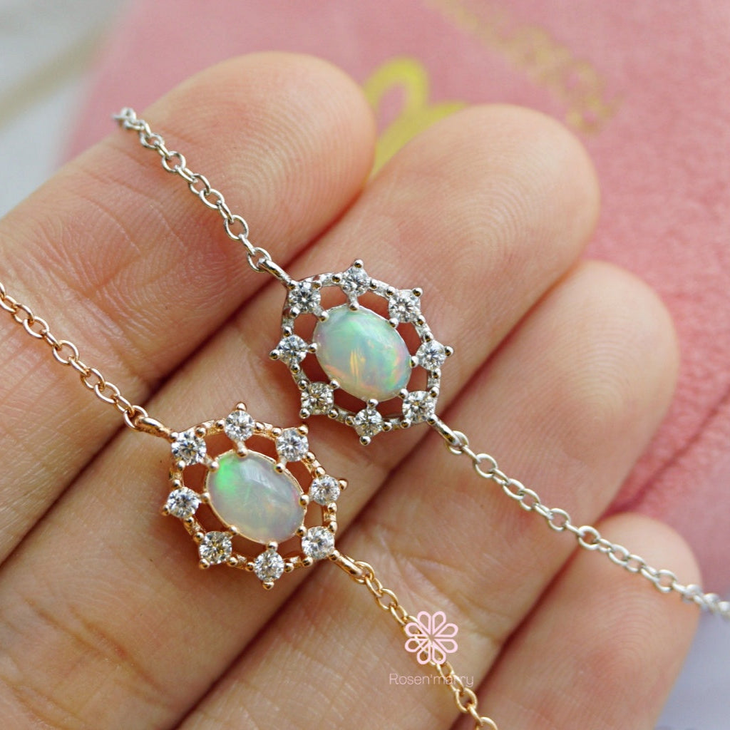Natural Opal Bracelet Sterling Silver925.