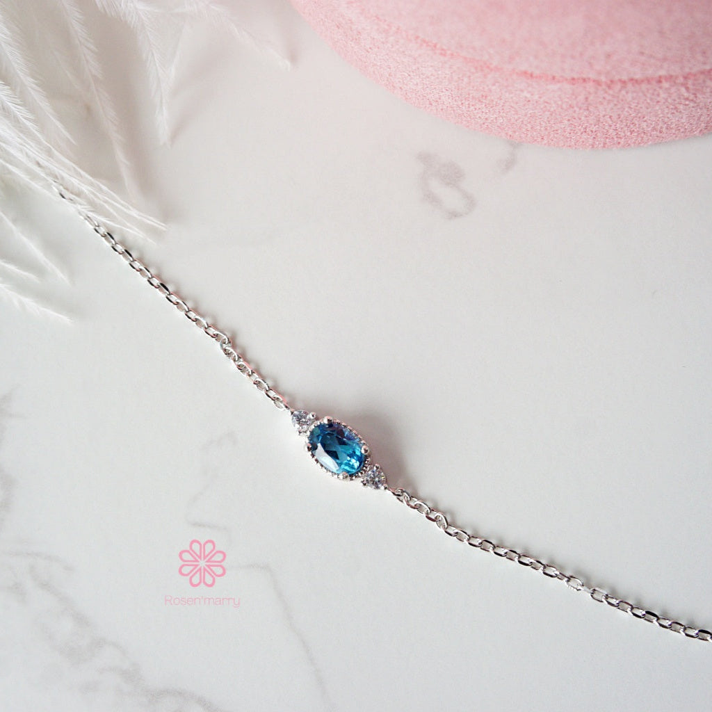 Natural London Blue Topaz Bracelet