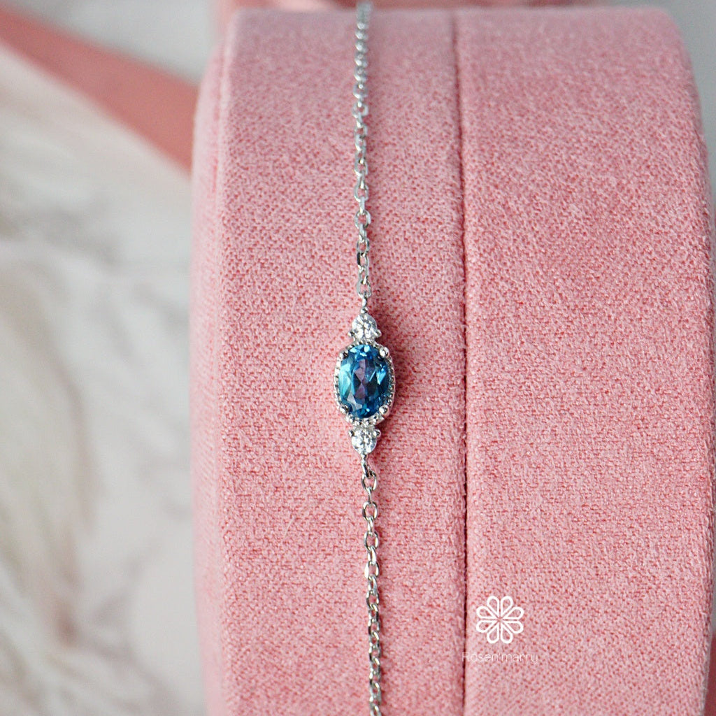 Natural London Blue Topaz Bracelet