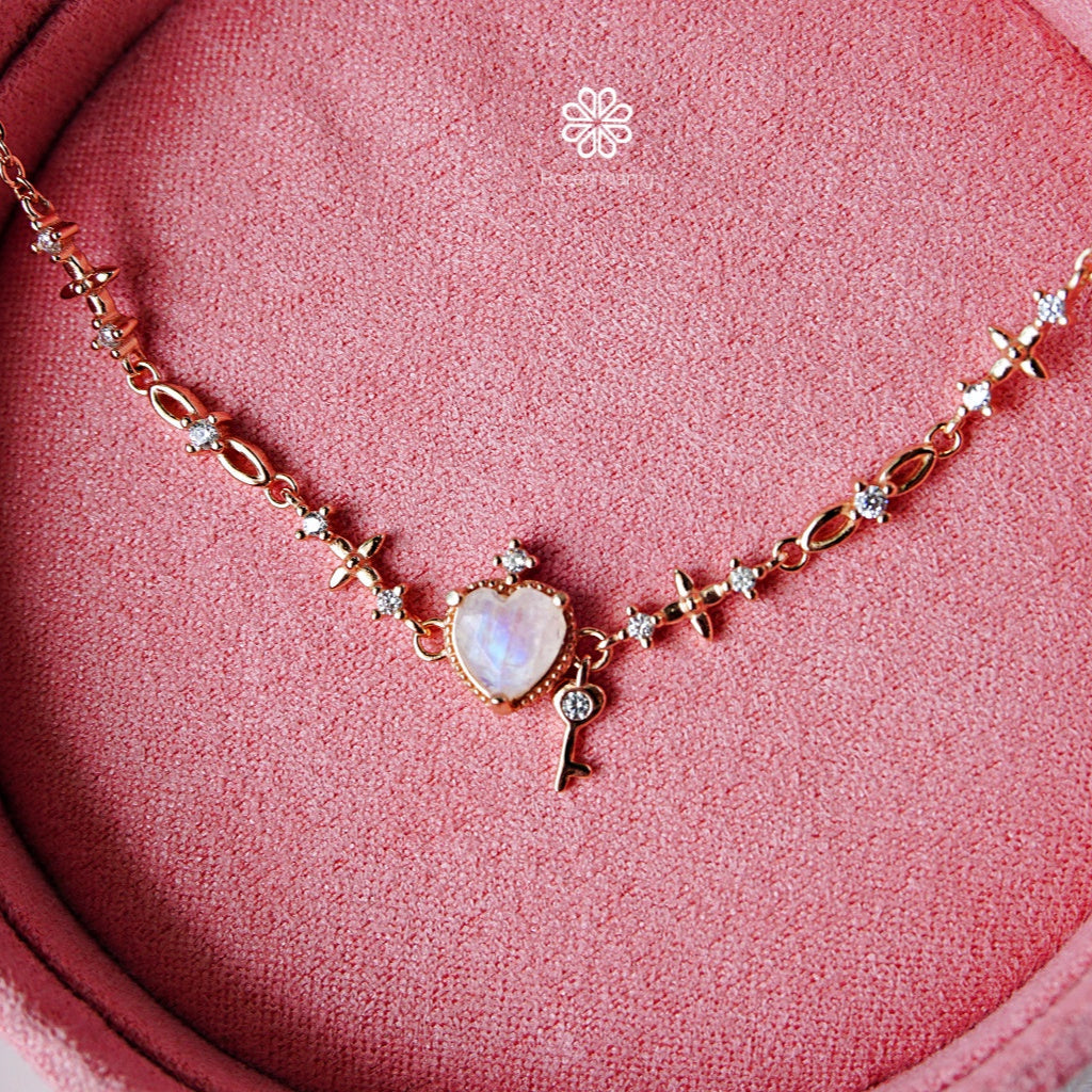 Natural Rainbow Moonstone Bracelet Sterling Silver925.