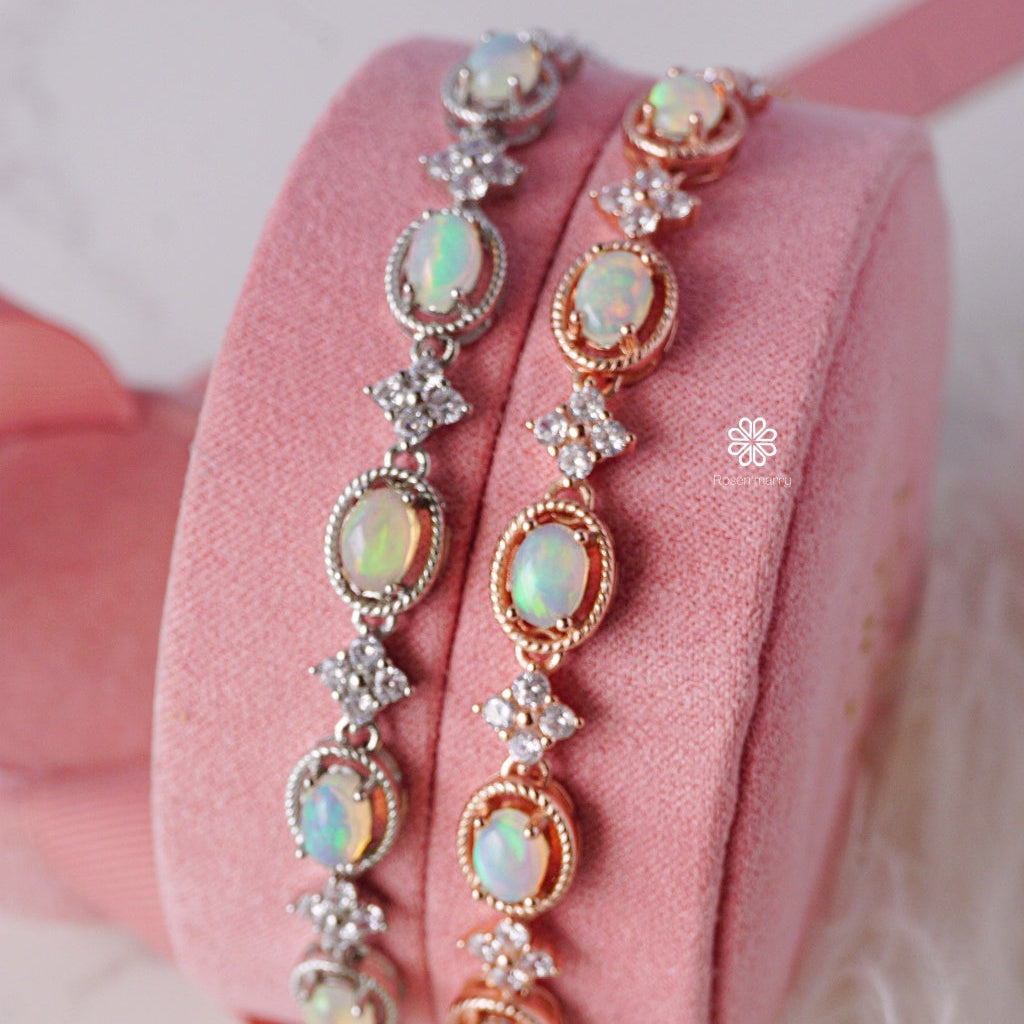 Natural Opal Bracelet Sterling Silver925