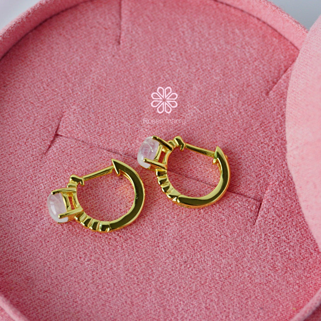 rainbowmoonsotne hoop earrings